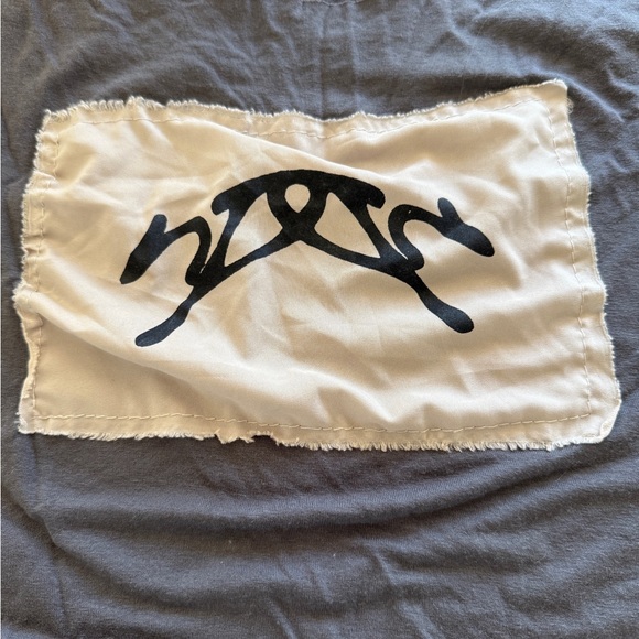Nicole Paloma Logo Graphic Tank in Grey Knit. 
Medium. - Picture 1 of 3